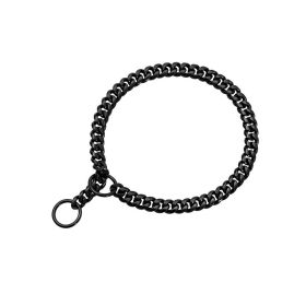 Pet Supplies Stainless Steel Drag Chain Double Ring (Option: Black-65cm)