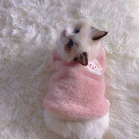 Vest Fluffy Jacket Pet Dog Clothes (Option: Pink-L)